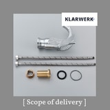 thumbnail of ADRIAN | Design Edelstahl Badarmatur  in Schwan Optik | Chrom glänzend luxuriöse Waschtischarmatur Hotel Gastronomie | Mischbatterie Bad 2 Anschlüsse