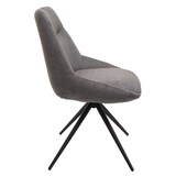 thumbnail of Décoshop26 - Lot de 2 chaises de salle à manger avec coutures décoratives assise pivotante position cadre trépied en métal assise 04_0007388