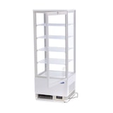 thumbnail of Maxima - Koelvitrine 9400810 98L Wit met glas aan 4 zijden, ventilator, LED, slot, 0-12 C, R600a - 42.8x38.6x111 cm