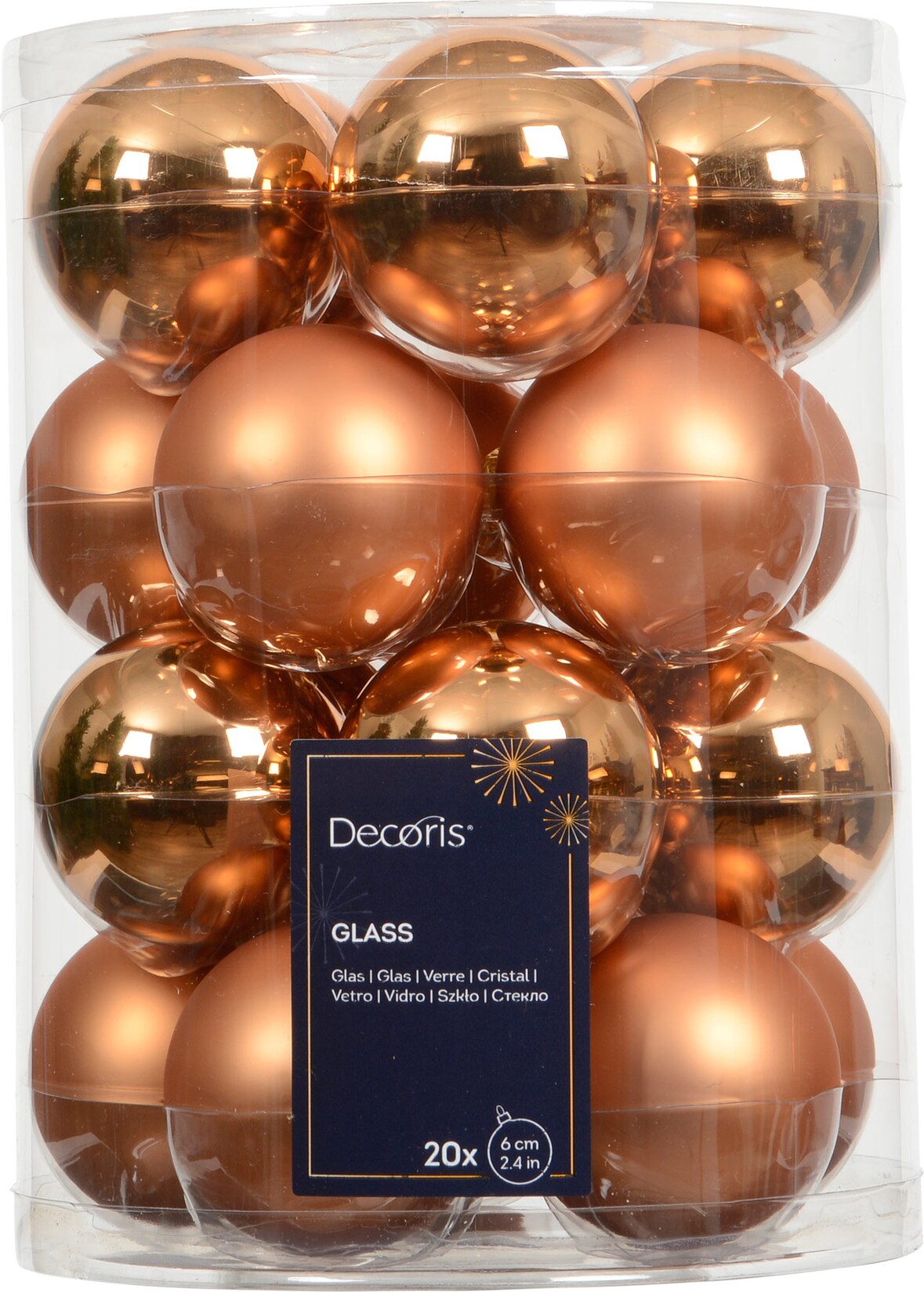 20 Weihnachtskugeln Glas 6cm matt & glänzend Christbaumkugeln Weihnachtsbaumkugeln Christbaumschmuck Weihnachtsbaumschmuck Weihnachten Brandy