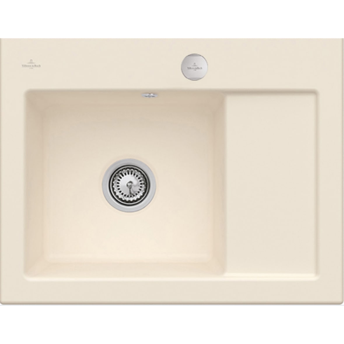 Villeroy&Boch Spülbecken, Küchenspüle Subway 45 Compact Ivory 650x510mm, Unteschrankbreite 45cm