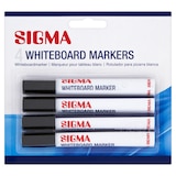 thumbnail of SIGMA Pennarello per lavagne bianche, nero, punta tonda, larghezza linea: 3 mm, a basso odore, 4 unità