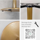 thumbnail of RestooTab - Stehtisch Rome goldmetallic Ø60cm Dekor Marmor pokhara Kanten messingfarben