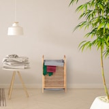 thumbnail of Relaxdays Wäschekorb Bambus, eckig Wäschesammler mit Deckel, für Schmutzwäsche im Bad, HBT: 60 x 40 x 35 cm, natur/grau