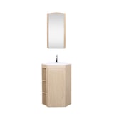 thumbnail of Meuble d'angle sur pieds SORRENTO avec vasque, robinet et armoire de toilette