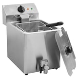 thumbnail of Profi- friteuse HDF1108, 26,5 x 55,8 x 39 cm, 8 L, 3250 W, mechanisch bedieningspaneel, zilver