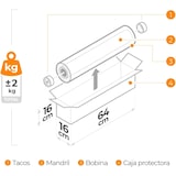 thumbnail of Bobina papel de regalo, rollo 62 cm x 40 m • Corazones Agatha • Ideal para: tiendas, negocios, comercios, envolver regalos