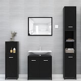 thumbnail of vidaXL Badezimmerschrank Schwarz 30x30x183,5 cm Holzwerkstoff