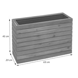 thumbnail of Pflanzkasten HWC-L21, Pflanzkübel Blumentopf Hochbeet, eckig 41x63x23cm Outdoor Akazie Holz FSC®-zertifiziert, braun