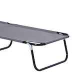 thumbnail of Outsunny Tumbona Plegable con Respaldo Ajustable en 4 Posiciones Tumbona de Jardín con Almohada Marco de Acero y Tela Oxford para Camping 190x56x28 cm