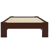 thumbnail of Cadre de lit sans matelas marron foncé bois pin massif 90x200cm Modèle Jermoniax
