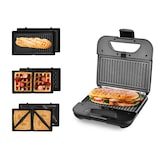 thumbnail of Kitchencook - Appareil à Sandwich 3en1 - 800w - Revêtement Antiadhésif - Plaque(21,6x12cm) - Contrôle Thermostat - Noir
