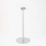 thumbnail of Danieli - Espositore Pubblicitario a Leggio in Acrilico Trasparente da Terra. Portalibro A3 Orizzontale con Montante Ovale in Alluminio ø70 mm