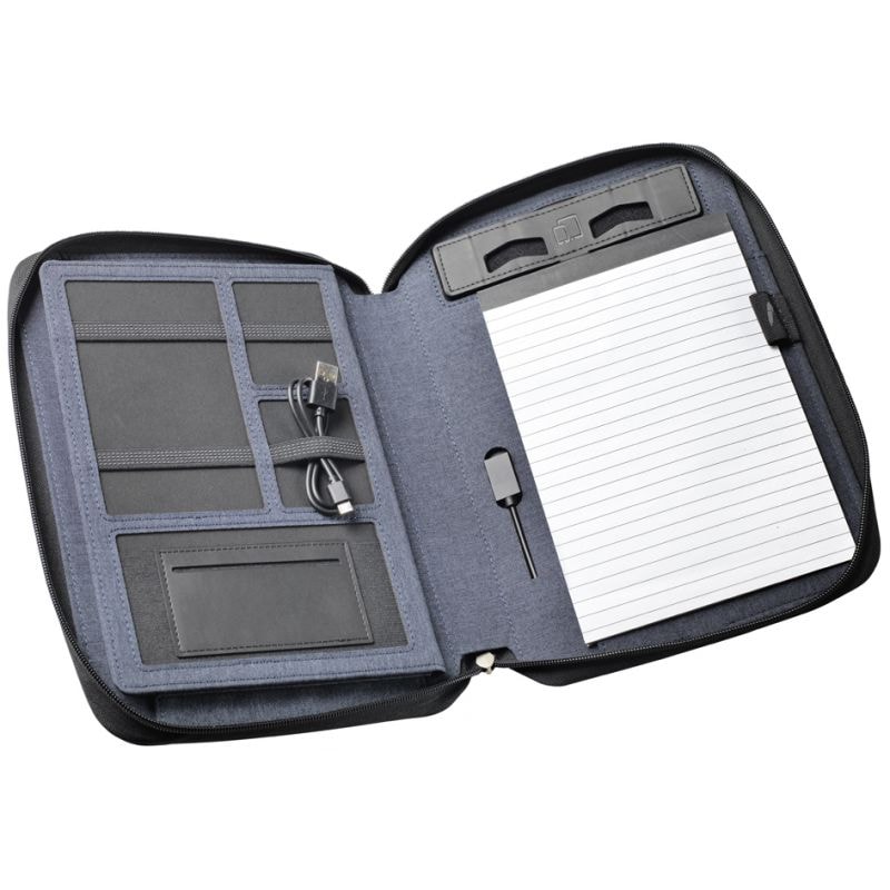 dufco Konferenzmappe mit Powerbank, DIN A5, jeansblau