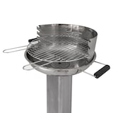 thumbnail of ACTIVA Edelstahl Holzkohle Säulengrill "Bavaria" mit 40 cm großen verchromten, verstellbaren Grillrost und Lüftungsregler in der Säule