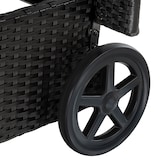 thumbnail of tectake Wicker ligbed met wielen - zwart/beige - 404585