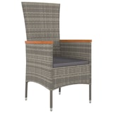 thumbnail of vidaXL 9-tlg. Garten-Essgruppe mit Kissen Grau Poly Rattan