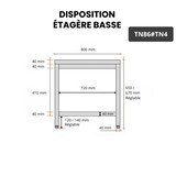 thumbnail of Table de travail en inox soubassement 800 x 600 mm PREMIUM / GOLDINOX