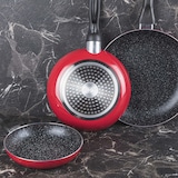 thumbnail of San Ignacio - Batería de cocina Cassel: 6 Ollas con Tapas y Juego de 3 sartenes Red&Marble Ø16/20/24 cm en Acero Inox/Aluminio Prensado