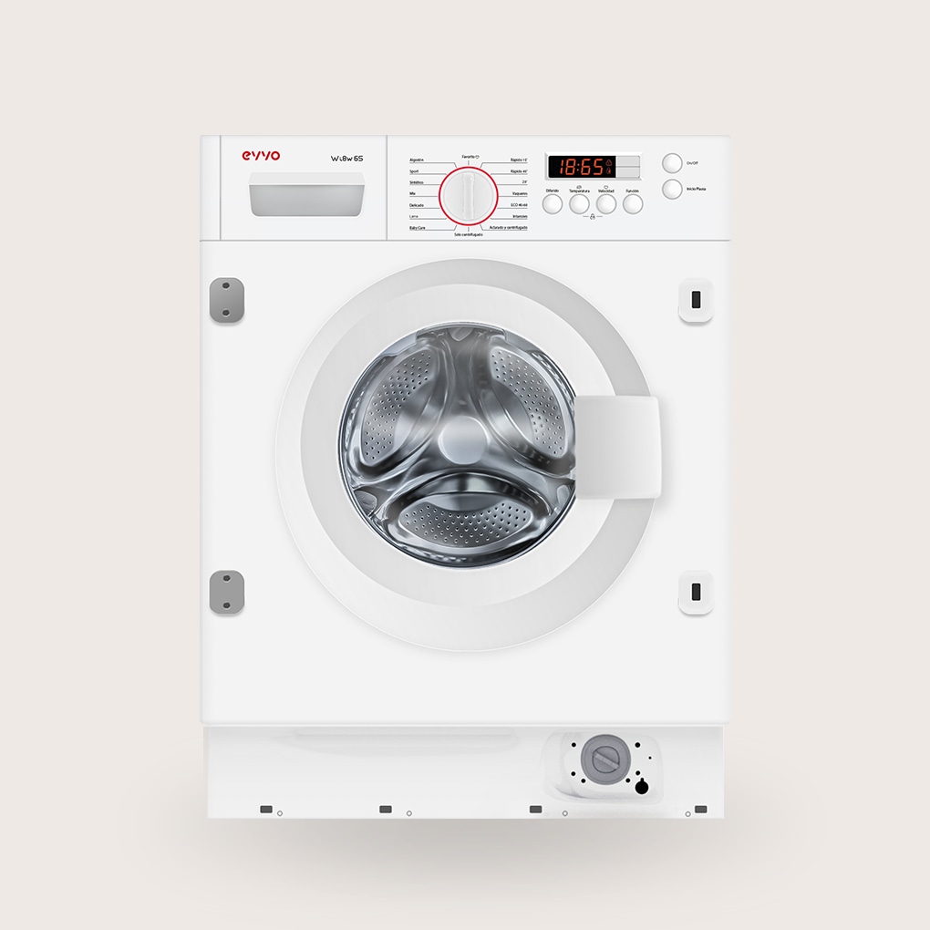 LAVADORA-SECADORA INTEGRABLE EVVO wi8W6S, 8 kg lavado, 6 kg secado, 16 Programas,  Blanco