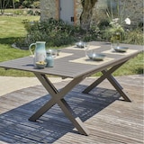 thumbnail of Table de jardin en aluminium avec rallonge automatique Floride quartz Dcb Garden