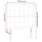 thumbnail of vidaXL LED Kopfteil Hellgrau 80x5x118/128 cm Stoff