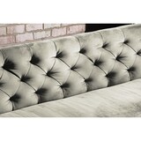 thumbnail of KAWOLA Esszimmerbank CHARME Velvet silber 166cm