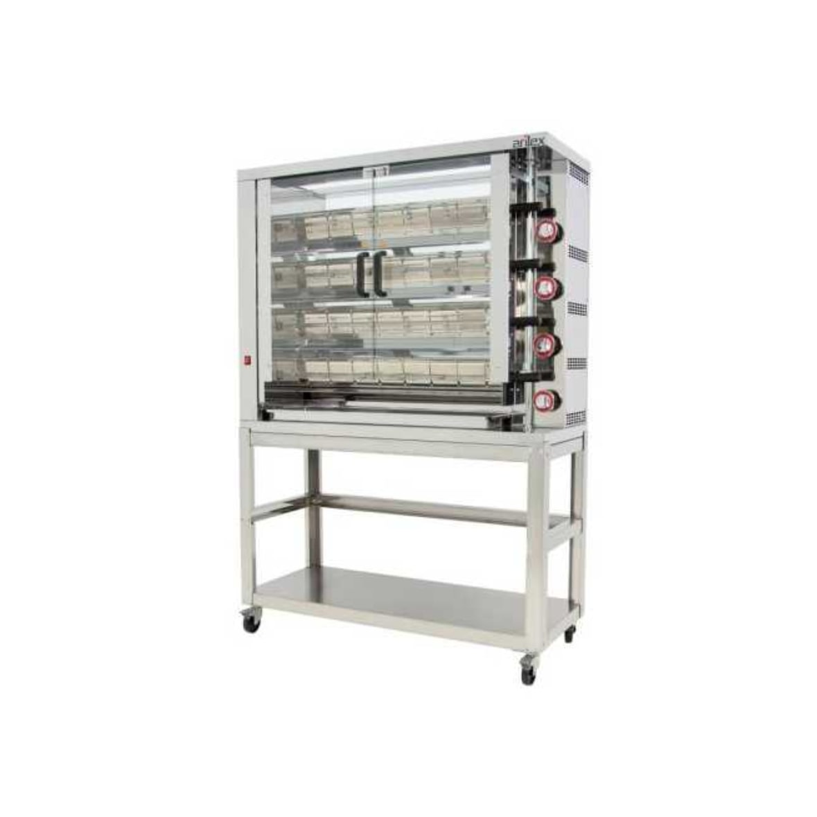 Asador de pollos vertical a gas de 4 espadas Arilex 4ASG