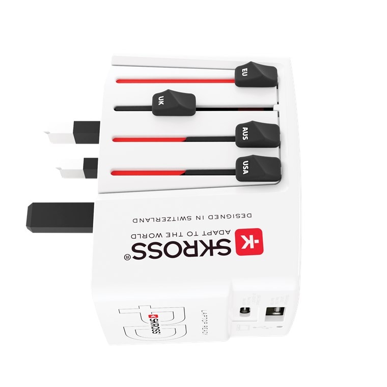 Skross Wereld USB Oplader A/C 65PD met USB-C kabel, Wereldwijd