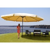 thumbnail of Guarda-sol Meran Pro, guarda-sol de catering com saia Ø 5m poliéster/alumínio 28kg ~ creme sem suporte