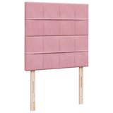 thumbnail of vidaXL Boxspringbett mit Matratze Rosa 90x200 cm Samt