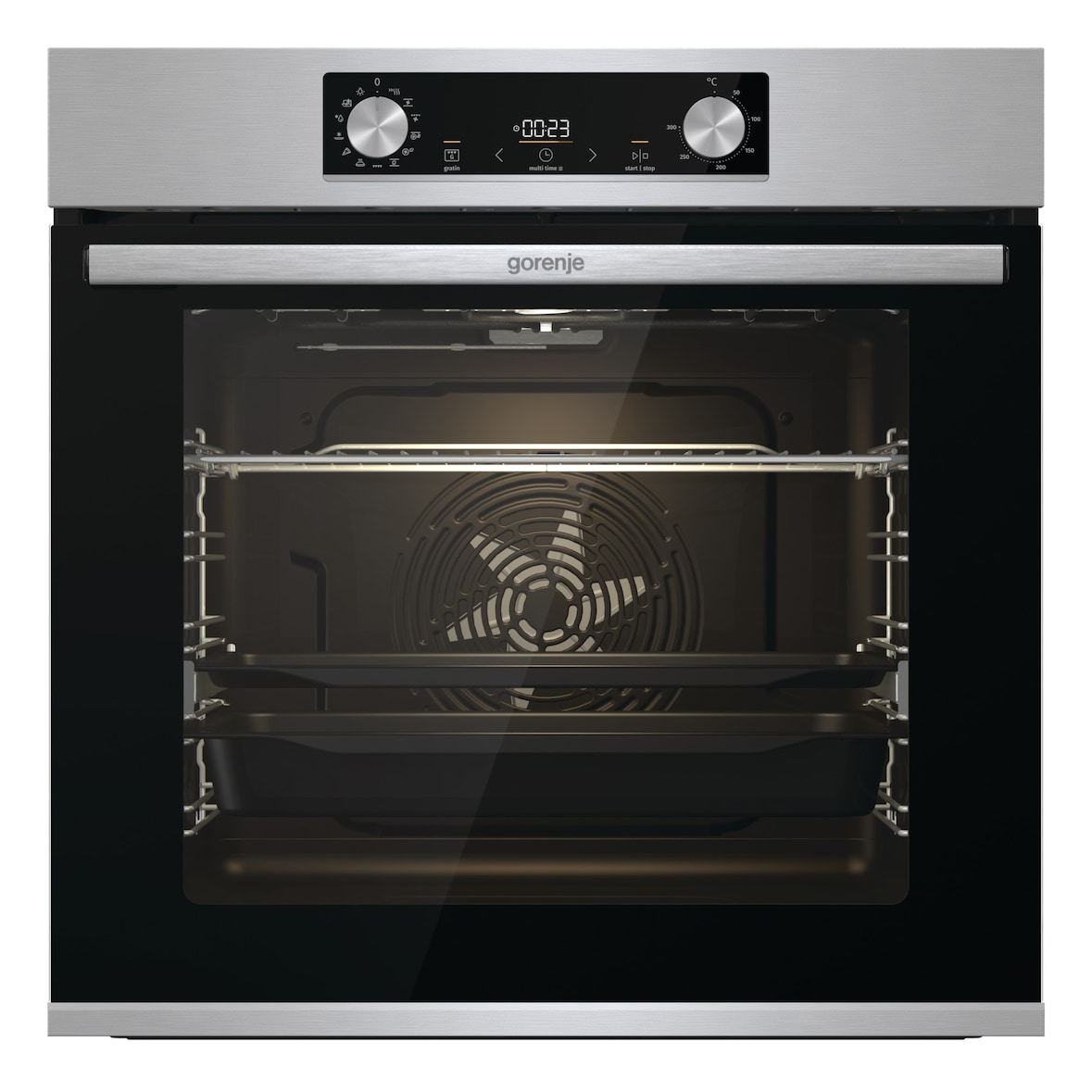 Gorenje BOS6737E13X Elektro-Einbaubackofen/Dampf, A, Heißl., ExtraSteam, LED Display, Touch Control, 77 l, Gentle Close, 1fach TAZ, Edelstahl 738004
