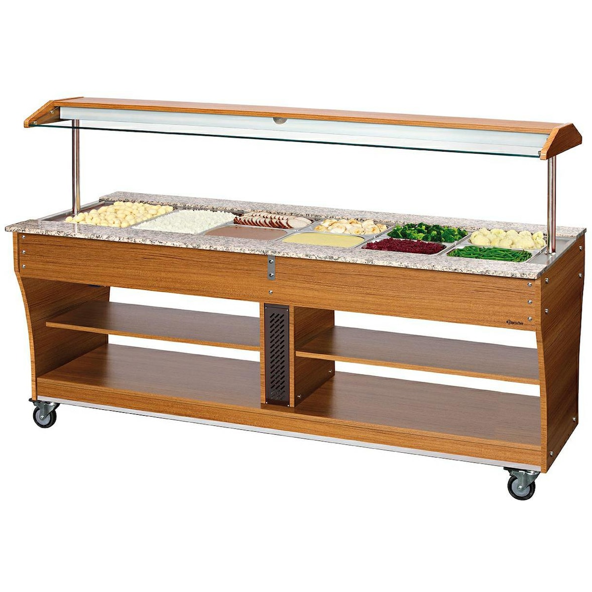 Bartscher Buffetwagen, warm, 6x 1/1 GN