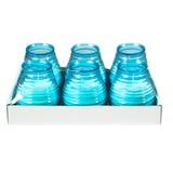 thumbnail of Sovie CANDLES Glaswindlicht Flairlight in Aquablau, Brenndauer ca. 60-70 Std., Kerze im Glas -  6 Stück