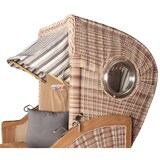 thumbnail of Strandkorb - bene living - Ammersee Single Teak Bullauge - PE shell - Modell 545 - Einsitzer inkl. Liftersystem