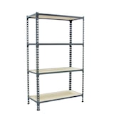 thumbnail of PROREGAL Schwerlastregal MID MULI | HxBxT 150x120x50cm | 4 Fachböden | Fachlast 200kg | Grau | Lagerregal Kellerregal Werkstattregal Fachbodenregal