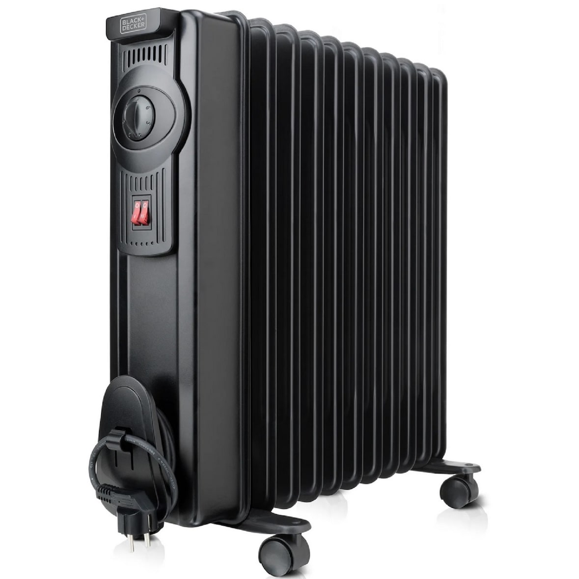 Radiatore A Olio da 2000W Con Doppia Modalità Di Riscaldamento E Termostato Regolabile