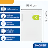 thumbnail of Exquisit Gefrierschrank, 85 Liter, Standgerät, 4-Sterne-Gefrieren, kompakt, platzsparend, GS81-H-010C weiss