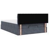 thumbnail of vidaXL Ottoman-Bett mit Matratze Dunkelgrau 140x190 cm Samt