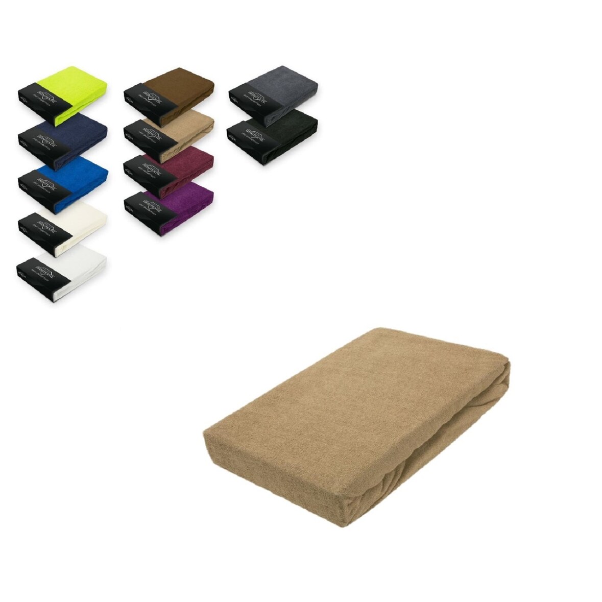 Frottee Spannbettlaken  200 x 220 cm Sand