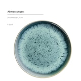 thumbnail of MÄSER Dessertteller 23 cm, 4-er Set, BLAU, postsicher, Serie CARELLIA