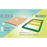 thumbnail of Canapé abatible madera TUKMA HÉRCULES 135X180 cm. Blanco - Esquinas reforzadas con 30 cm. de altura - Tapa blanca