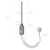 thumbnail of ECD Germany E-Badheizkörper ECO 400×800 mm Chrom, gerade, Seitenanschluss, Heizstab 300 W