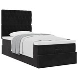 thumbnail of vidaXL Ottoman-Bett mit Matratzen Schwarz 100x200 cm Samt