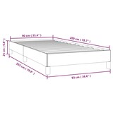 thumbnail of vidaXL Bettgestell Blau 90x200 cm Stoff