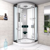 thumbnail of Dampfdusche Duschtempel Sauna Dusche Duschkabine D46-20T2 100x100 cm ohne 2K Scheiben Versiegelung