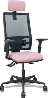 thumbnail of Silla Bormate asincro malla negra asiento bali rosa brazos 2D ruedas 65mm cabecero regulable