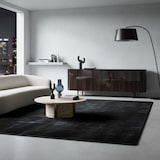 thumbnail of Teppich Flur Einfarbig Pflegeleicht Waschbar Strapazierfähig Wohnzimmer Schlafzimmer Schwarz 240x340 cm – ISAR von Kadima Design
