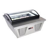 thumbnail of METRO PROFESSIONAL Vitrina de congelación de sobremesa para helados GIV1087C, 86.7 x 73.5 x 44.6 cm, 20 L, plata