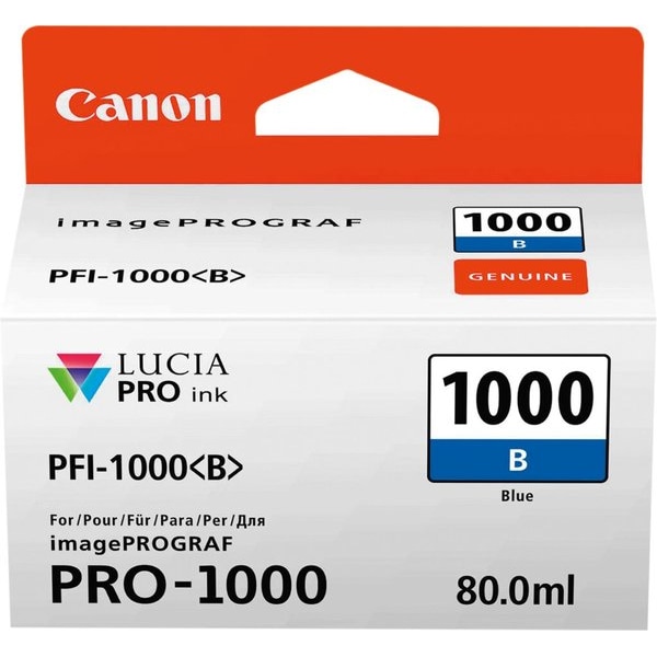 Canon Cartucho Azul Pfi-1000B  Ipf Pro1000 80Ml.